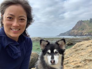 Eileen Rhee with her dog