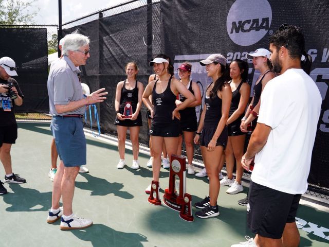 Dr. Hainline at the NCAA Tennis Championships